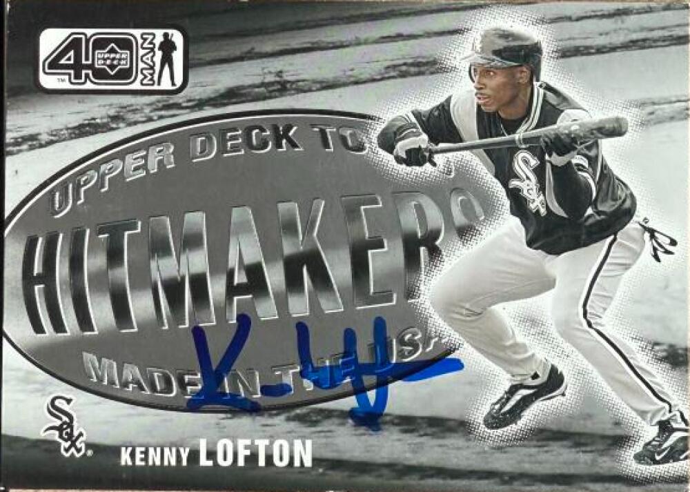 Kenny Lofton Autographed 2002 Upper Deck 40-Man Baseball Card - Chicago White Sox HM