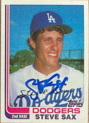 Steve Sax Autographed 1982 Topps Traded - Los Angeles Dodgers #103T