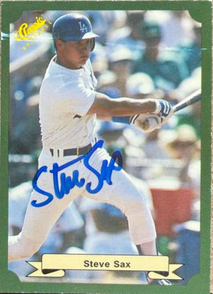 Steve Sax Autographed 1987 Classic - Los Angeles Dodgers #20