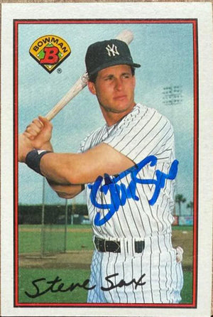 Steve Sax Autographed 1989 Bowman - New York Yankees #178