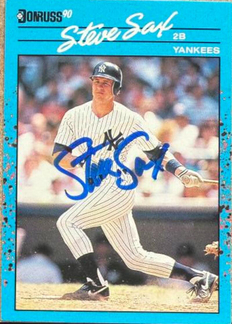 Steve Sax Autographed 1990 Donruss Best of the AL - New York Yankees #24