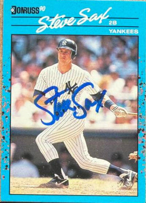 Steve Sax Autographed 1990 Donruss Best of the AL - New York Yankees #24