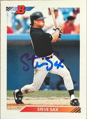 Steve Sax Autographed 1992 Bowman - Chicago White Sox #469