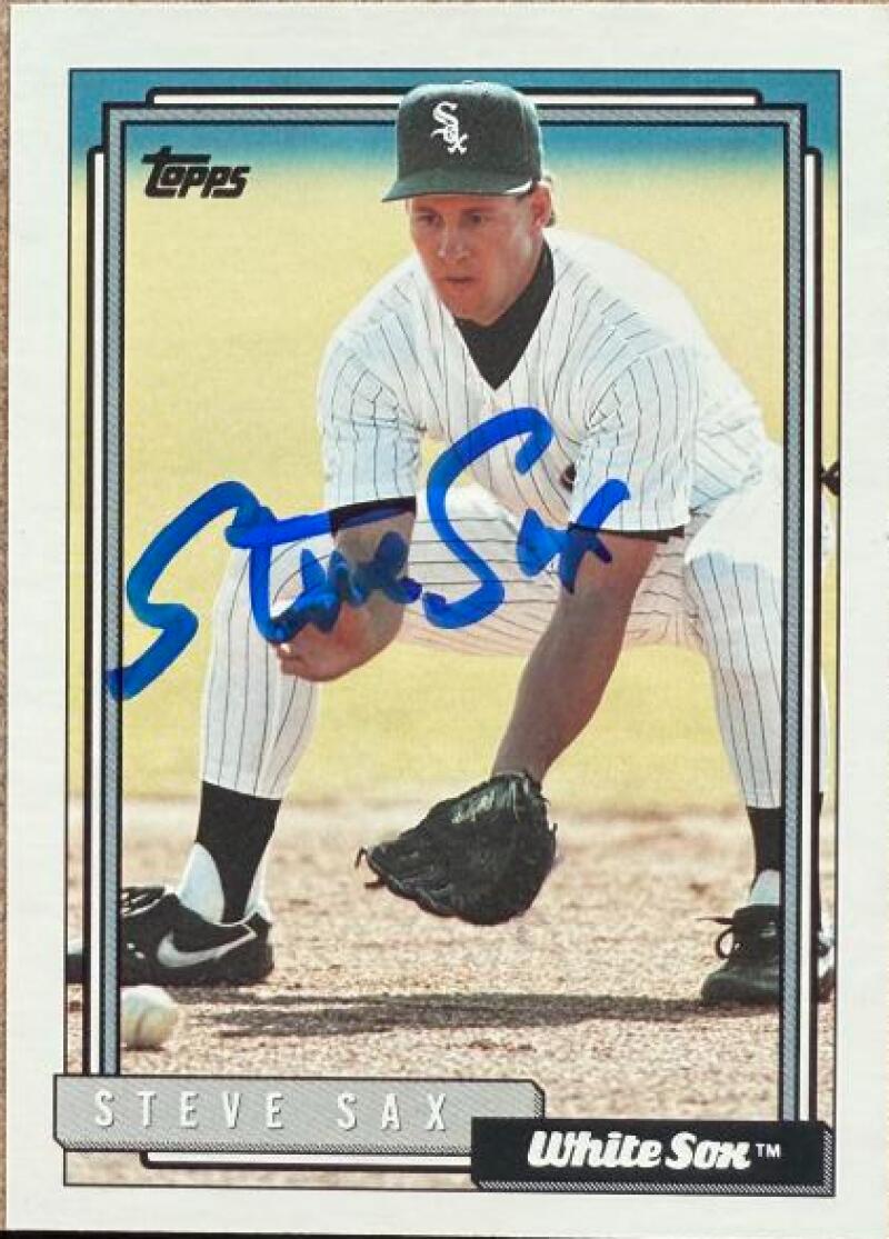 Steve Sax Autographed 1992 Topps Traded - Chicago White Sox #99T
