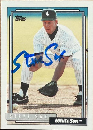 Steve Sax Autographed 1992 Topps Traded - Chicago White Sox #99T