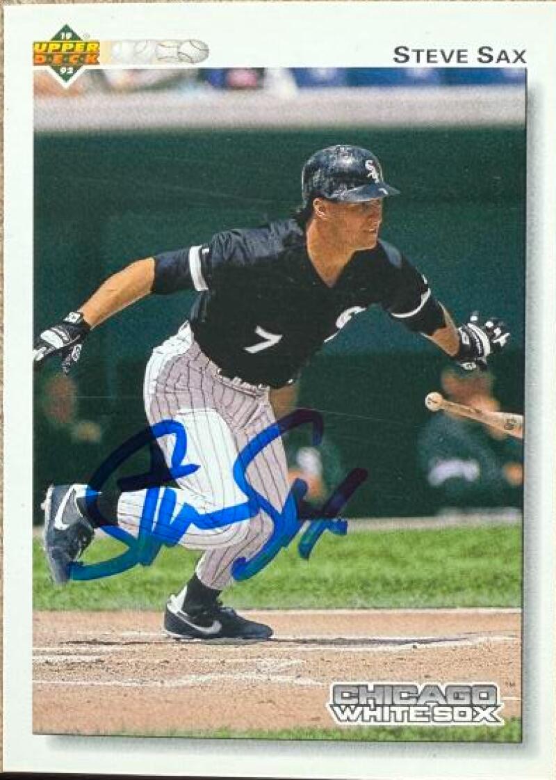 Steve Sax Autographed 1992 Upper Deck- Chicago White Sox #743