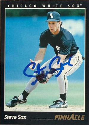 Steve Sax Autographed 1993 Pinnacle - Chicago White Sox #335