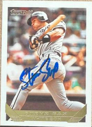 Steve Sax Autographed 1993 Topps Gold - Chicago White Sox #367