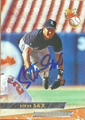Steve Sax Autographed 1993 Fleer Ultra - Chicago White Sox #179