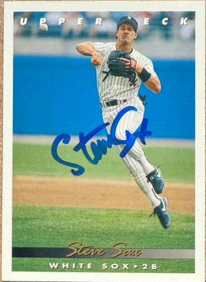 Steve Sax Autographed 1993 Upper Deck - Chicago White Sox #369