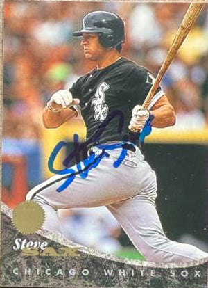 Steve Sax Autographed 1994 Leaf - Chicago White Sox #210