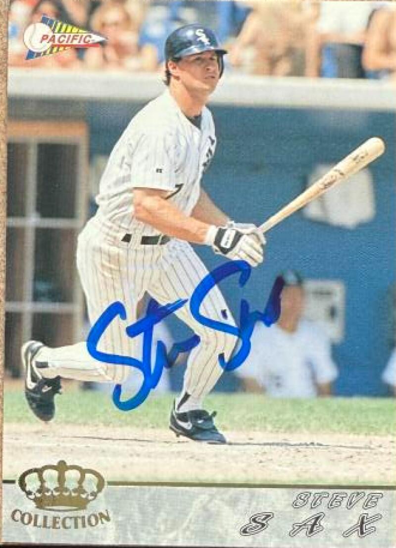 Steve Sax Autographed 1994 Pacific - Chicago White Sox #137