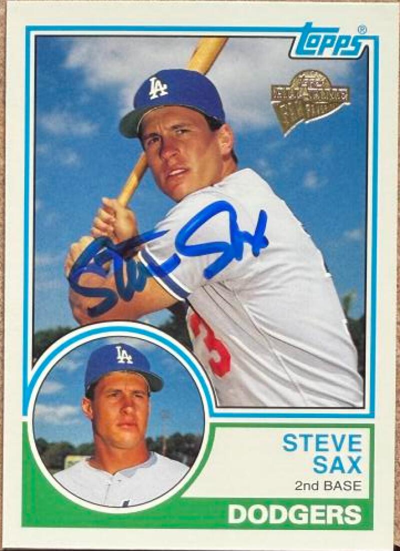Steve Sax Autographed 2003 Topps All-Time Fan Favorites - Los Angeles Dodgers #42