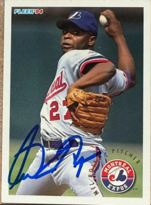 Mel Rojas Signed 1994 Fleer Baseball Card - Montreal Expos