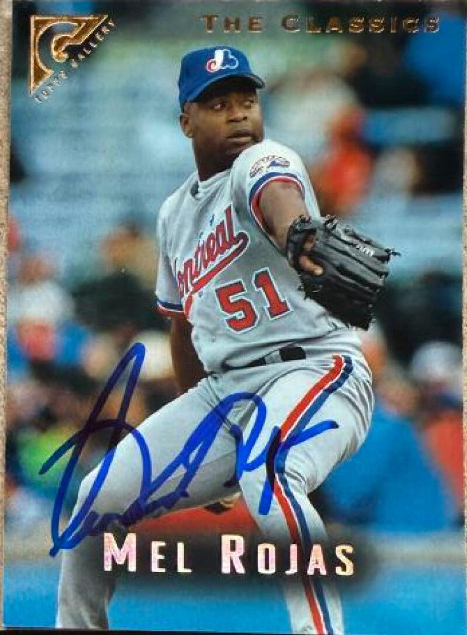 Mel Rojas Signed 1996 Topps Gallery Baseball Card - Montreal Expos