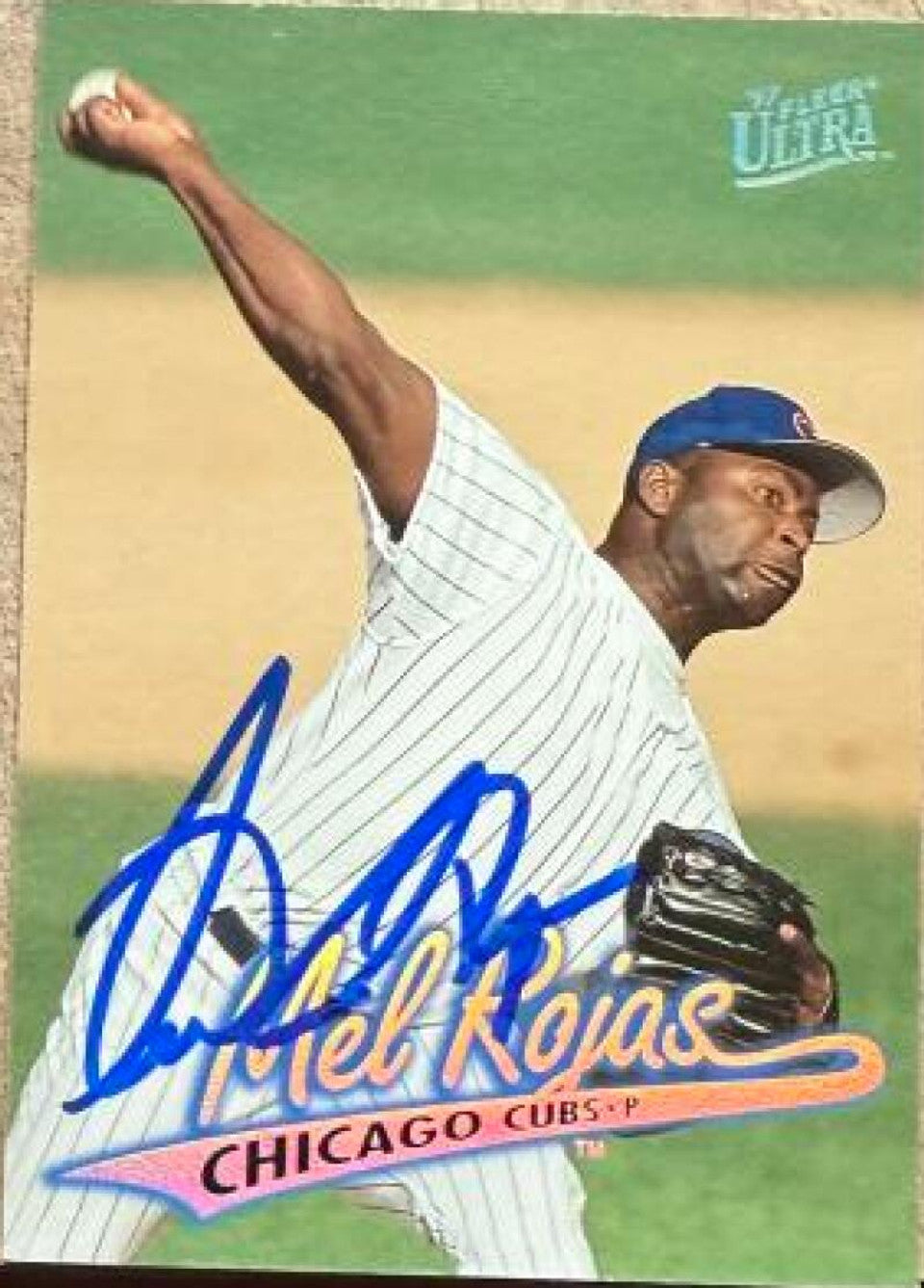 Mel Rojas Signed 1997 Fleer Ultra Baseball Card - Chicago Cubs