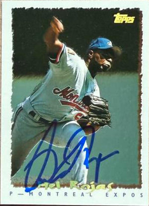 Mel Rojas Signed 1995 Topps Cyberstats Baseball Card - Montreal Expos