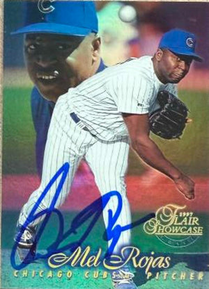 Mel Rojas Signed 1997 Flair Showcase (Grace) Baseball Card - Chicago Cubs