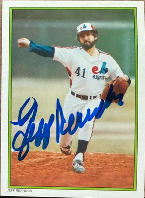 ジェフ・リアドン直筆サイン入り 1986 Topps オールスター 光沢ベースボールカード - モントリオール・エクスポズ