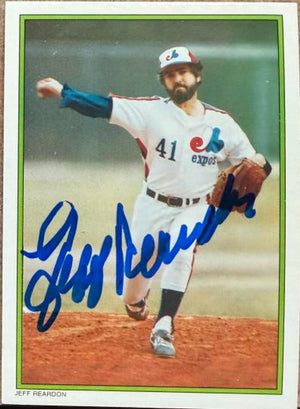 Jeff Reardon Signed 1986 Topps All-Star Glossy Baseball Card - Montreal Expos