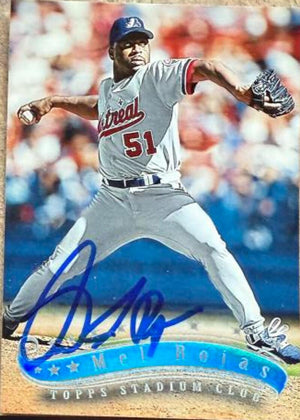 Mel Rojas Signed 1997 Stadium Club Baseball Card - Montreal Expos
