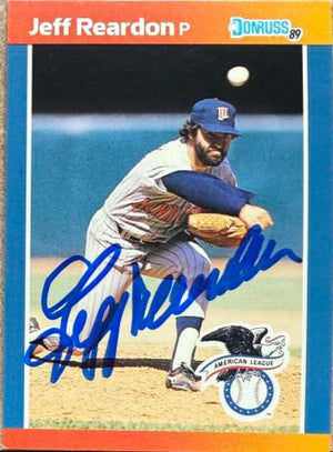 Jeff Reardon Signed 1989 Donruss All-Stars Baseball Card - Minnesota Twins