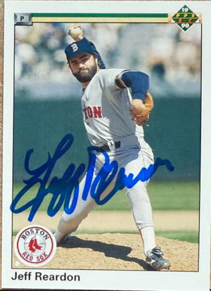 Jeff Reardon Signed 1990 Upper Deck Baseball Card - Boston Red Sox