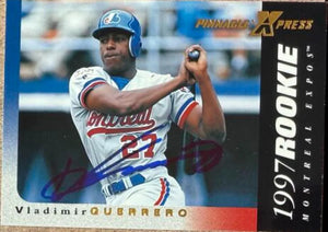 Vladimir Guerrero Signed 1997 Pinnacle X-Press Baseball Card - Montreal Expos #123 ROO
