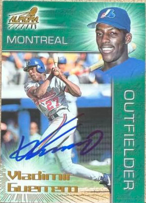Vladimir Guerrero Signed 1998 Pacific Aurora Baseball Card - Montreal Expos #157