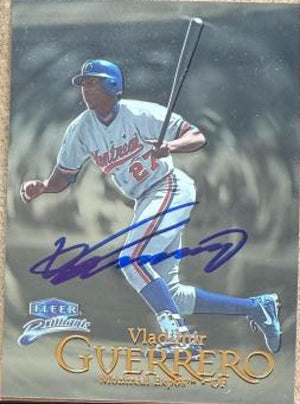 Vladimir Guerrero Signed 1999 Fleer Brilliants Baseball Card - Montreal Expos #9