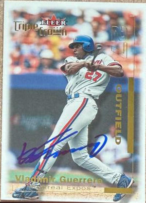 Vladimir Guerrero Signed 2001 Fleer Triple Crown Baseball Card - Montreal Expos #2