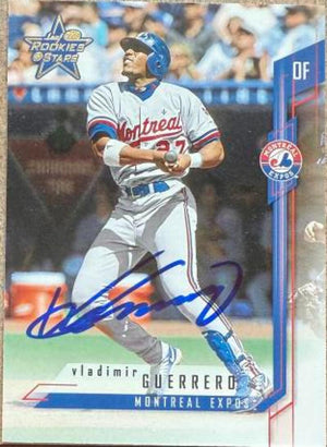 Vladimir Guerrero Signed 2001 Leaf Rookies & Stars Baseball Card - Montreal Expos #27