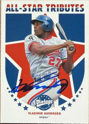 Vladimir Guerrero Signed 2001 Upper Deck Vintage - All-Star Tributes Baseball Card - Montreal Expos #AS5