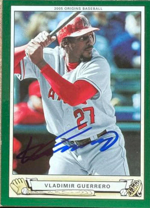 Vladimir Guerrero Signed 2005 UD Origins Baseball Card - Anaheim Angels #87
