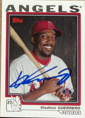 Vladimir Guerrero Signed 2004 Topps Baseball Card - Anaheim Angels #380