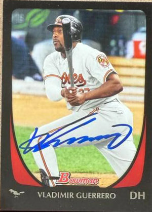Vladimir Guerrero Signed 2011 Bowman Baseball Card -Baltimore Orioles