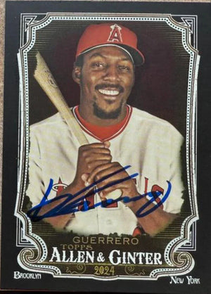 Vladimir Guerrero Signed 2024 Topps Allen & Ginter X Baseball Card - Anaheim Angels #180