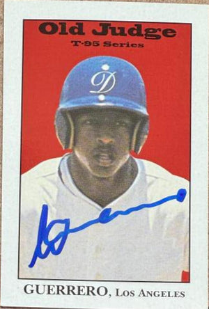 Wilton Guerrero Signed 1995 Signature Rookies Old Judge Baseball Card - Los Angeles Dodgers #16