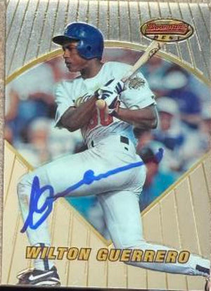 Wilton Guerrero Signed 1996 Bowman's Best Baseball Card - Los Angeles Dodgers #108 RC
