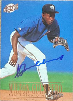 Wilton Guerrero Signed 1996 Fleer Excel Baseball Card - Los Angeles Dodgers #175