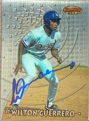 Wilton Guerrero Signed 1997 Bowman's Best Baseball Card - Los Angeles Dodgers #183