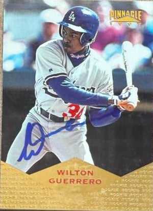 Wilton Guerrero Signed 1997 Pinnacle Baseball Card - Los Angeles Dodgers #181 ROO