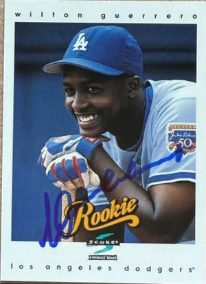 Wilton Guerrero Signed 1997 Score Baseball Card - Los Angeles Dodgers #480 ROO
