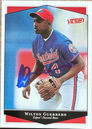 Wilton Guerrero Signed 1999 Upper Deck Victory Baseball Card - Montreal Expos #244