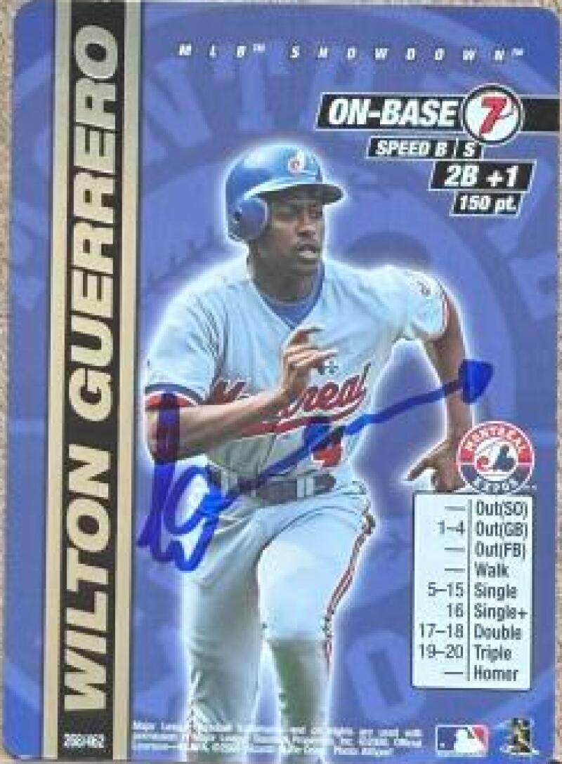 Wilton Guerrero Signed 2000 MLB Showdown Unlimited Baseball Card - Montreal Expos #268