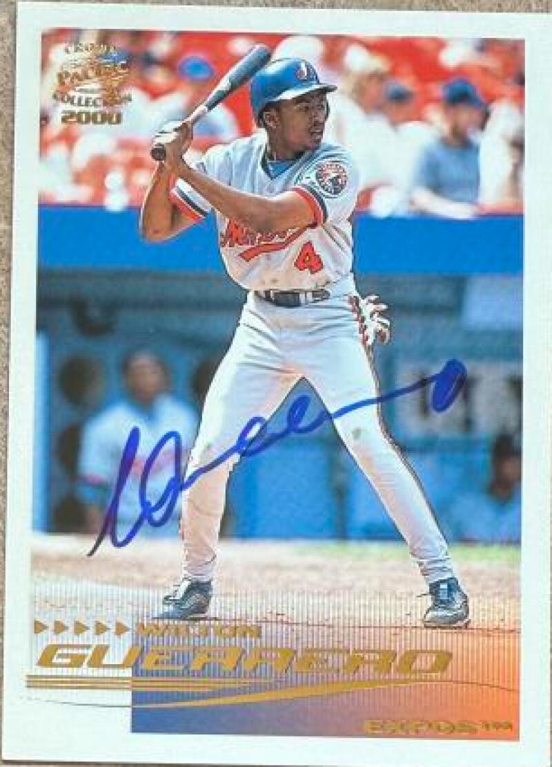 Wilton Guerrero Signed 2000 Pacific Crown Collection Baseball Card - Montreal Expos #169