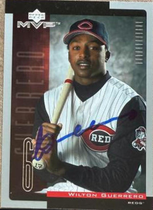 Wilton Guerrero Signed 2001 Upper Deck MVP Baseball Card - Cincinnati Reds #236
