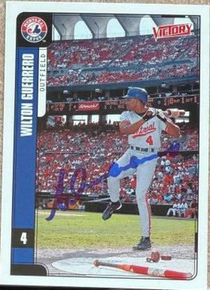 Wilton Guerrero Signed 2001 Upper Deck Victory Baseball Card - Montreal Expos #396