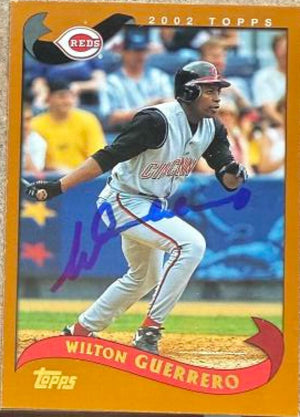 Wilton Guerrero Signed 2002 Topps Baseball Card - Cincinnati Reds #506