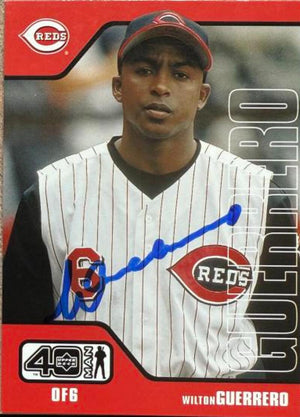 Wilton Guerrero Signed 2002 Upper Deck 40-Man Baseball Card - Cincinnati Reds #954